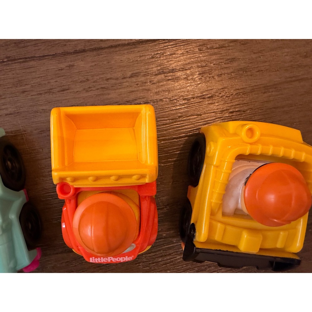 Fisher Price Little People Wheelies Unisex OS Toy Car Lot Construction Pink Teal - Picture 7 of 8
